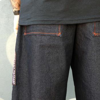 Shorts in jeans blu dettagli rossi  - Streetwear & Dancewear