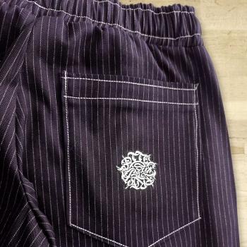 Baggy jeans gessati cuciture bianche | Streetwear & Dancewear