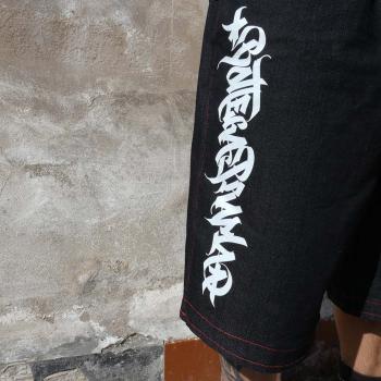 Shorts in jeans blu dettagli rossi  - Streetwear & Dancewear
