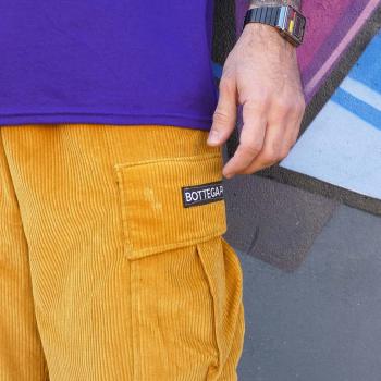 Cargo Shorts in velluto giallo- Streetwear & Dancewear