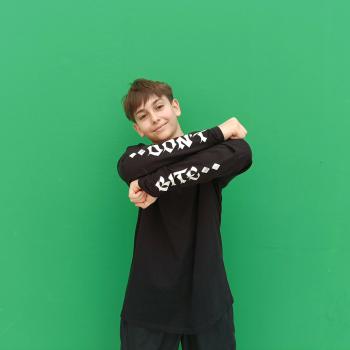 T-Shirt Nera a maniche lunghe Don't Bite | Breaking Clothing