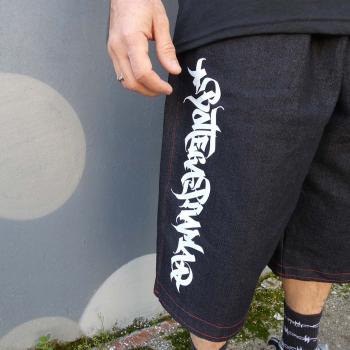 Shorts in jeans blu dettagli rossi  - Streetwear & Dancewear
