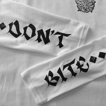 T-Shirt Bianca a maniche lunghe Don't Bite | Breaking Clothing