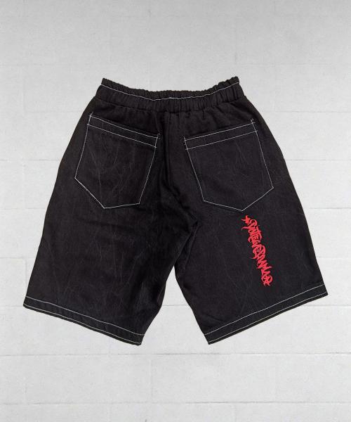 Black denim shorts with tag - Streetwear & Dancewear