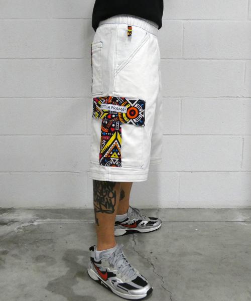 Cargo Shorts Wax Denim Bianco | Streetwear & Dancewear