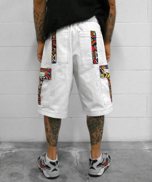 Cargo Shorts Wax Denim Bianco | Streetwear & Dancewear
