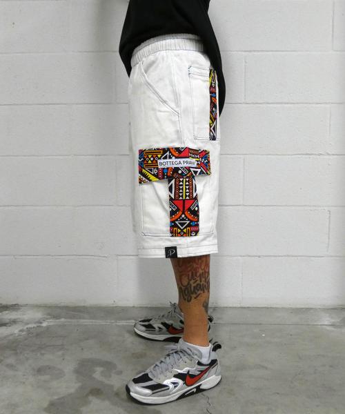 Cargo Shorts Wax Denim Bianco | Streetwear & Dancewear