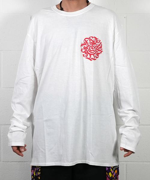 White Longsleeve T-Shirt Red Bpsl