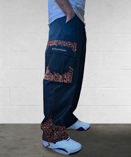Cargo Blu Scuro Calligraphy Texture Limited Edition