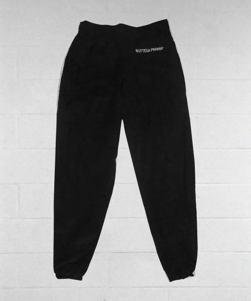 Double Color Spin Pants Black White
