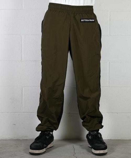 Double Color Spin Pants Green-Black 