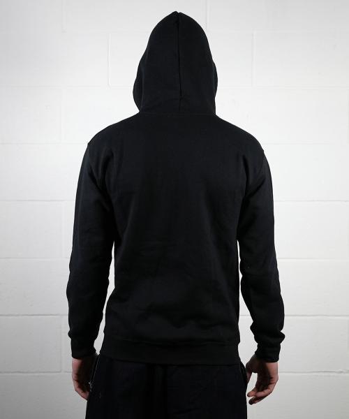 Hoodie Nera con ricamo BPSL e Zip