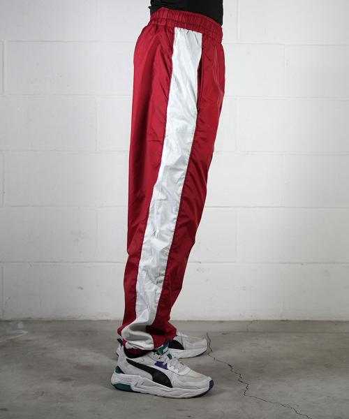 White Stripe Red Spin Pants