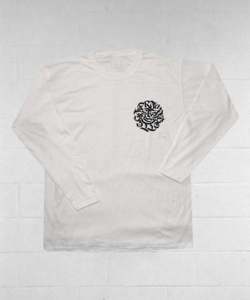 White Longsleeve T-Shirt Black Bpsl