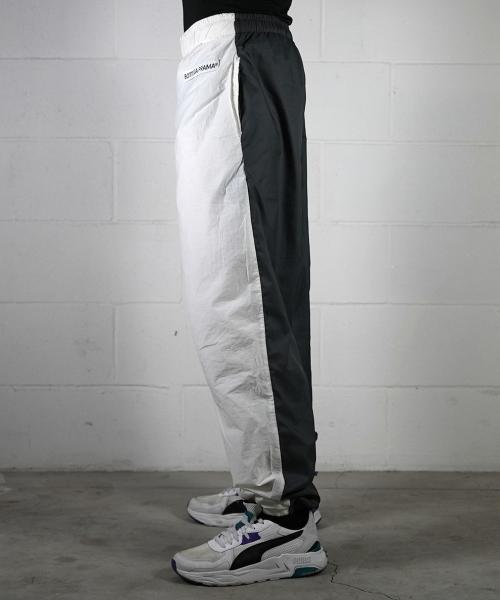 Double Color Spin Pants Bianco-Grigio