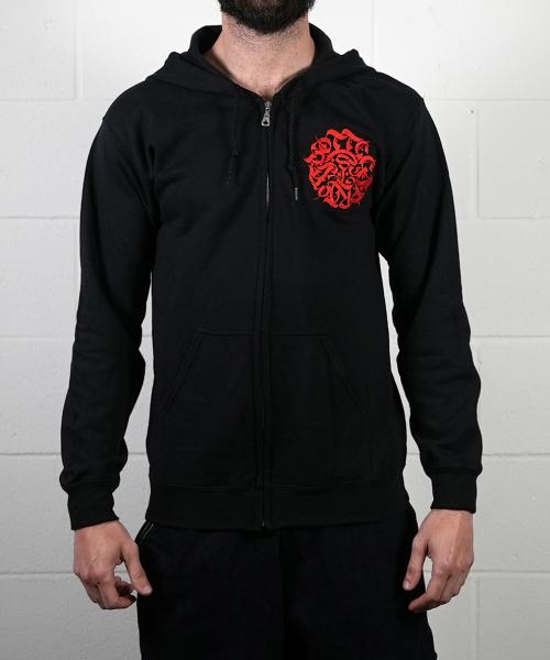 Hoodie Nera con ricamo BPSL e Zip