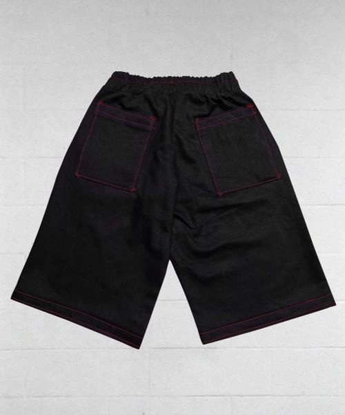 Shorts in jeans nero tag rossa  - Streetwear & Dancewear