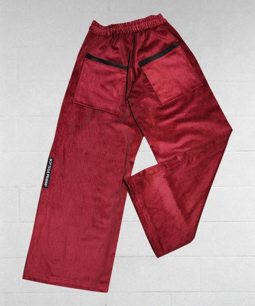 Pantaloni Velluto Rosso - Streetwear & Dancewear