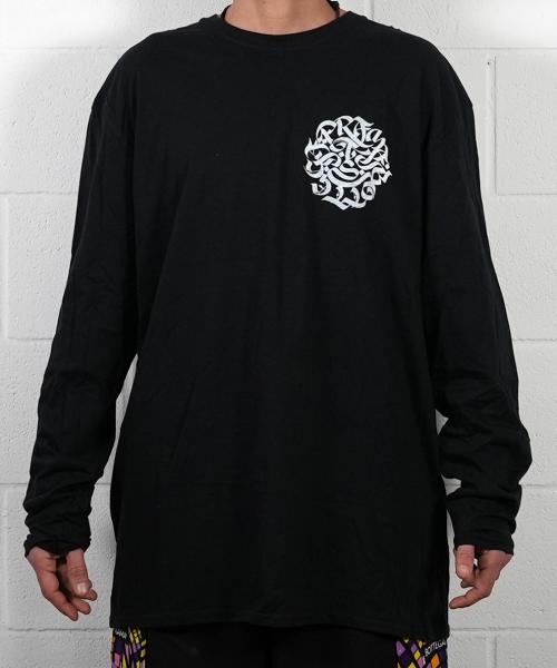 Black Longsleeve T-Shirt White Bpsl