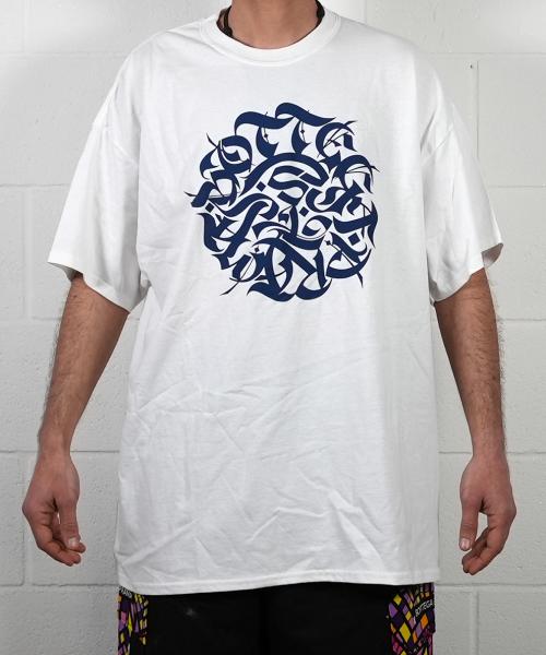 T-Shirt White BPSL2 Stampa Blu