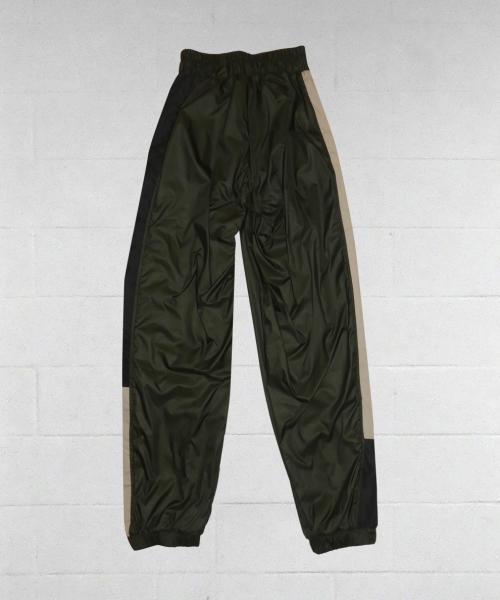 Black & Beige Stripe Green Spin Pants