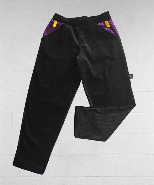 Black Velvet Loops Pant Variant- Streetwear & Dancewear