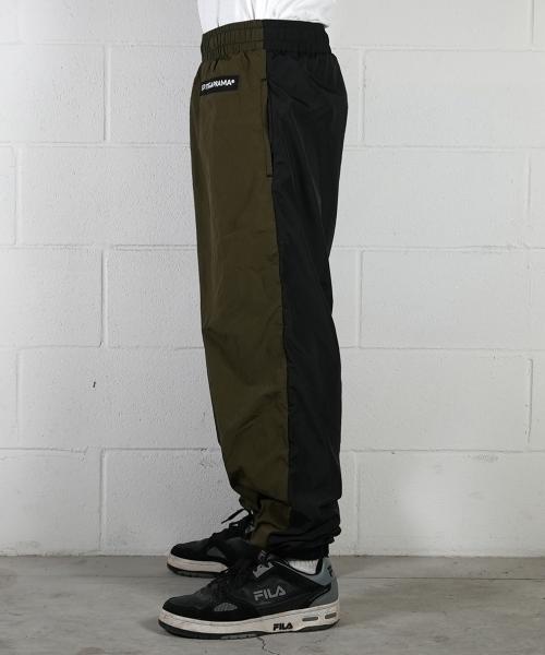 Double Color Spin Pants Green-Black 
